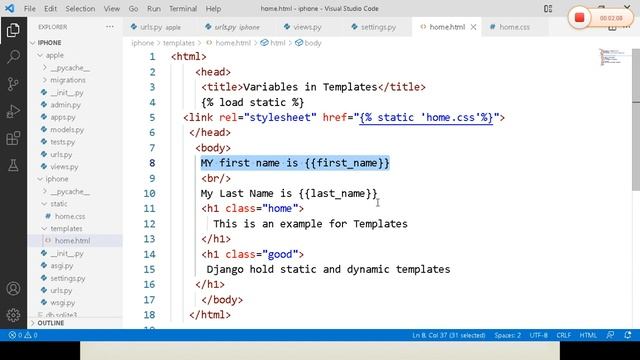 Django Templates and Variables смотреть онлайн