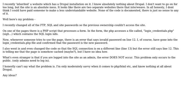 Drupal: Site caching a php page? смотреть онлайн