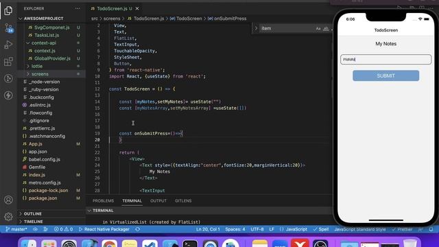 EP:15 :React Native useState ADD,Delete data in FlatList смотреть онлайн