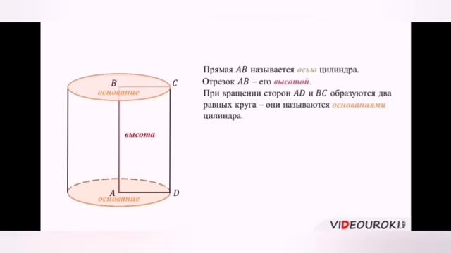 Математика тема "Цилиндр" смотреть онлайн