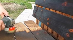 Обжиг, Браширование и Пропитка Прозрачной Лазурью Скамейки.