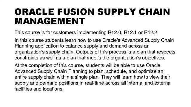 Oracle Fusion SCM Training in USA смотреть онлайн
