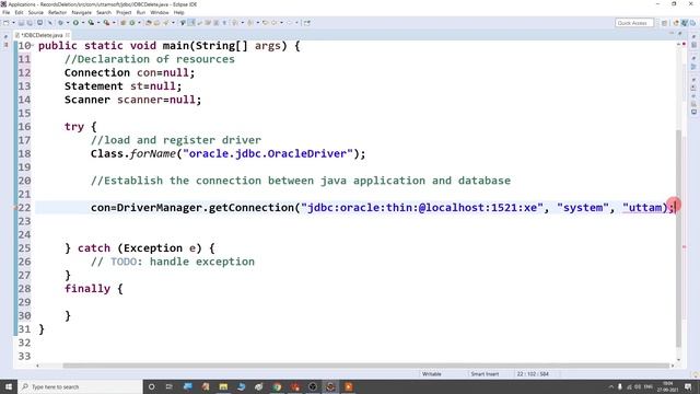 jdbc | Java code to delete row from database | delete a row from database | records from database смотреть онлайн