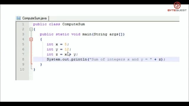 Java Bytes 5 - Compiling and Running a Java Program смотреть онлайн