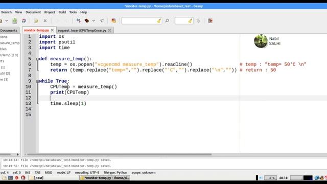 Raspberry pi, monitoring - CPU Temperature & CPU load usage samples with python смотреть онлайн