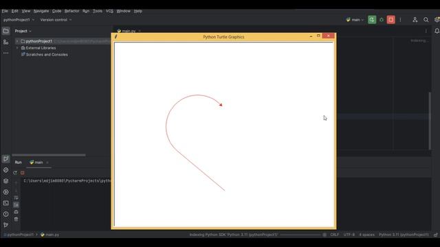 design a heart use #python #turtle смотреть онлайн