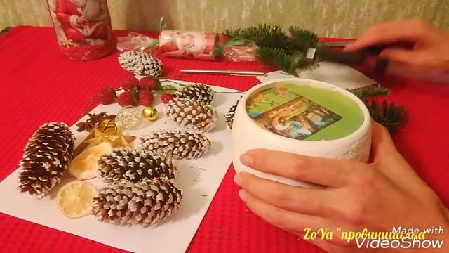 Новогодняя композиция для праздничного стола. Как украсить дом своими руками!?! смотреть онлайн