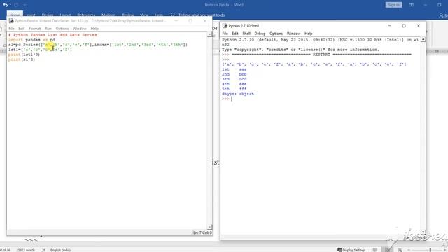 Python Pandas List and Data Series 53 Part 123 смотреть онлайн