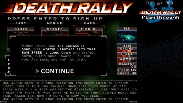 Death Rally Playthrough (1996 DOS) - part 4 смотреть онлайн