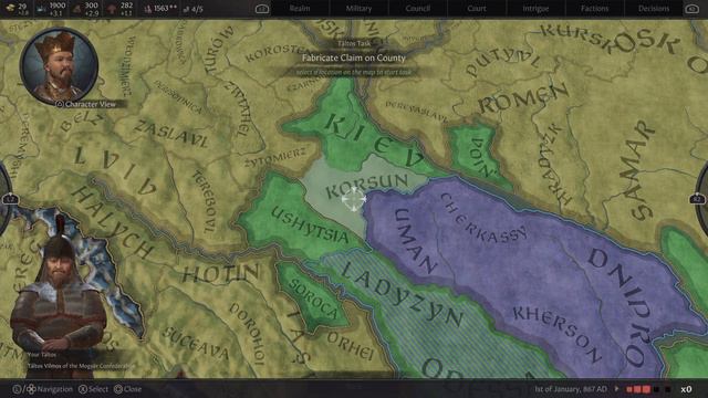 Crusader Kings III Console quick beginers menu and mechanic tutorial смотреть онлайн