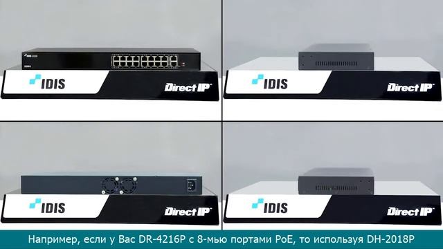 IDIS PoE коммутатор смотреть онлайн