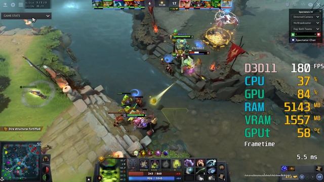 AMD Radeon RX 5500 XT -- Intel Core i5-10400F -- Dota 2 FPS Test смотреть онлайн