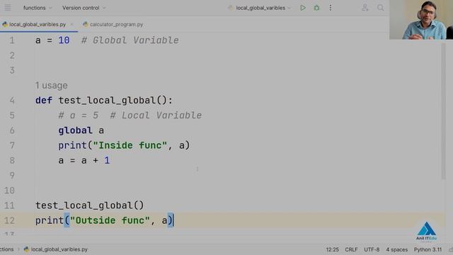 P104 - Local and Global Variables: Mastering Scope in Python [తెలుగు] смотреть онлайн