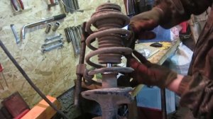 Шевроле Авео,замена опор передних стоек на усиленные.