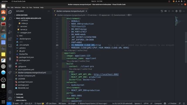 mern boilerplate ep 48 : Change docker-compose to use mongodb cloud url and seed data from containe смотреть онлайн