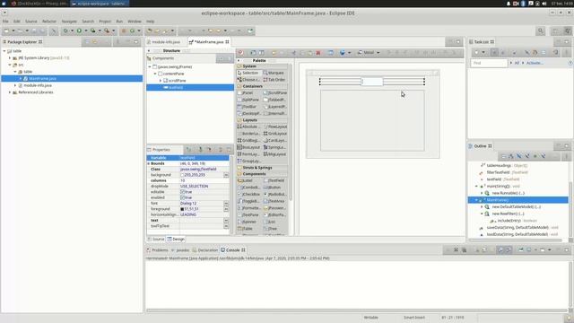 Sorting and filtering data in JTables. смотреть онлайн