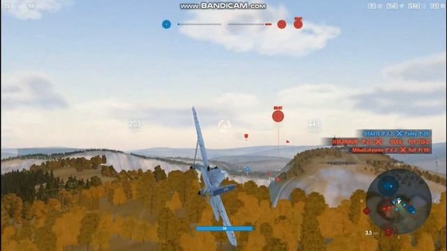 Воздушный бой истребителя XP 31.WorldOfWarplanes
