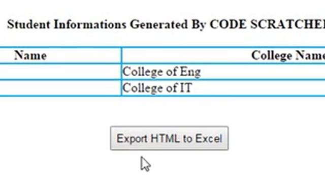 Export HTML to Excel in ASP.NET смотреть онлайн