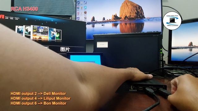 RCA H3400 : Media Player , 8 x HDMI output & Simple test with Dell, Liliput, Bon Monitors. смотреть онлайн