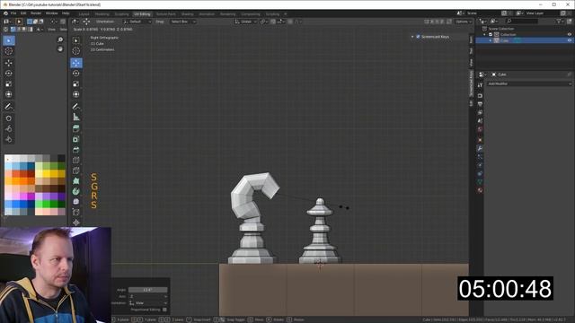 Let's model a CHESS BOARD in 10 MINUTES - ep. 21 - Blender 2.82 смотреть онлайн