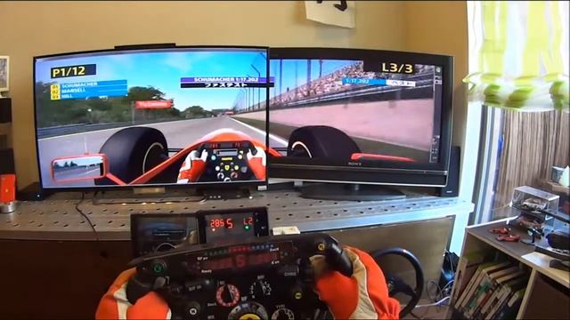 F1 2013 Ferrari F310 Brazil Dual Display T500RS F1 Wheel смотреть онлайн
