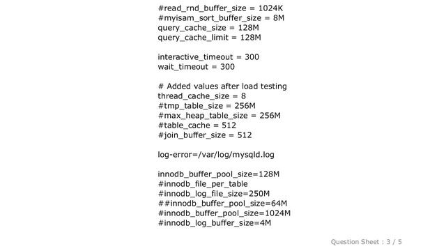MySQL : MySQL my.cnf performance tuning recommendations смотреть онлайн