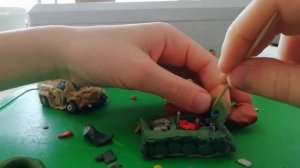 Танк Т-72 из пластилина. Как слепить.