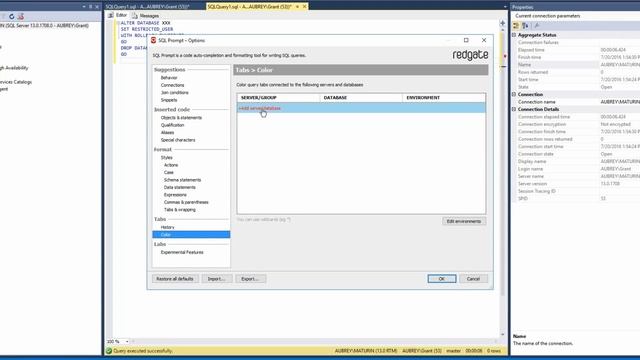 SQL Prompt - Know which environment you are working in with Tab Coloring смотреть онлайн