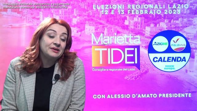 MARIETTA TIDEI, candidata al Consiglio Regionale del Lazio - 1/3 смотреть онлайн