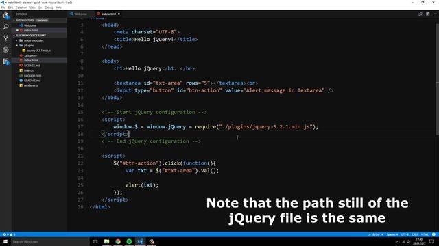 How to include and use jQuery in Electron Framework смотреть онлайн
