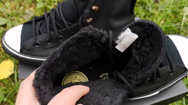 Converse 165936C Gore-Tex черно-белые высокие кожаные смотреть онлайн