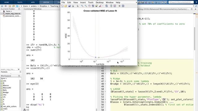 Lecture 21: LASSO, Ridge and OLS in Matlab смотреть онлайн