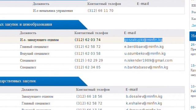 Государственные закупки -- Zakupki Okmot Kg