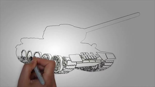 Танк карандашом. Как нарисовать танк поэтапно для начинающих смотреть онлайн