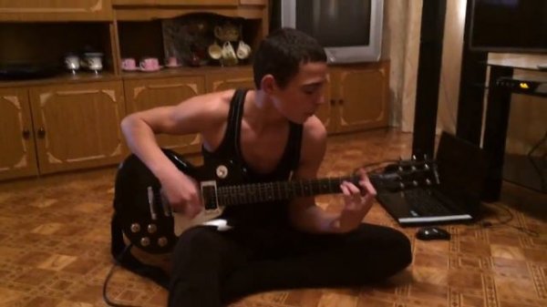 рок на электро гитаре)))