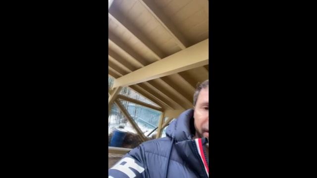 Отзыв актера Павла Деревянко о нашей работе. Навес 4х10м из клееного бруса. смотреть онлайн