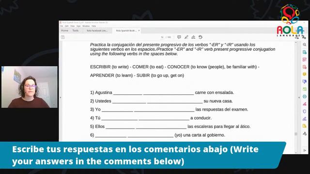 Community Spanish: Repaso - Verbos En Presente Progresivo (Verbos -ER/IR) смотреть онлайн
