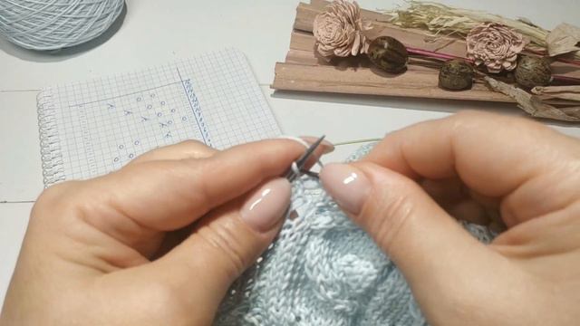 Джемпер спицами из хлопка. Часть1 МК смотреть онлайн