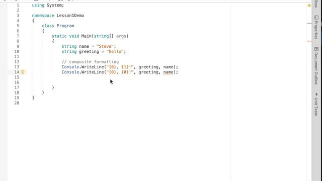 C# Combining Strings for Console.WriteLine() Output смотреть онлайн