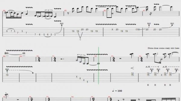 Pantera Hollow - Tab Guitar/Bass