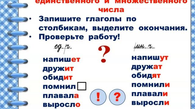 Русский язык 3 класс Число глаголов смотреть онлайн