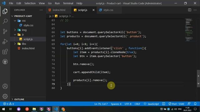 JS. Урок-17. Реализация проекта- Product-Cart. ЧасТь 2 смотреть онлайн