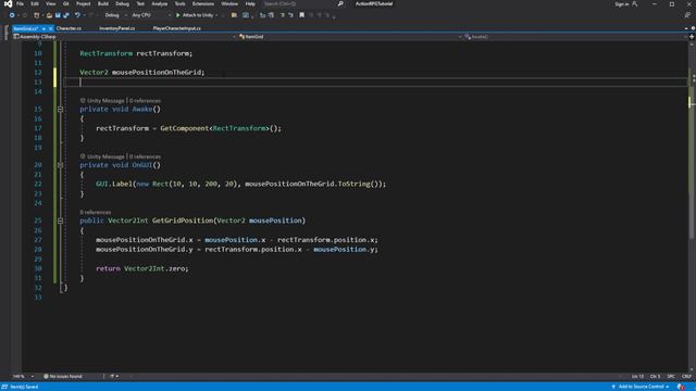 Action RPG in Unity Tutorial Episode 13 Grid Inventory смотреть онлайн
