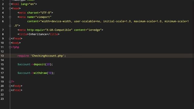 PHP OOP Inheritance смотреть онлайн