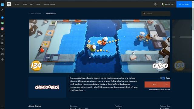 Overcooked Is Free On Epic Games #overcooked #free #epicgames