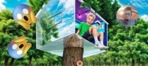 Реакция на А4! Построили НЕВИДИМУЮ СЕКРЕТНУЮ КОМНАТУ в ЛЕСУ! Реакция Димы на А4!