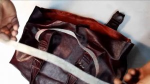 Как вшить замок в кожаную сумку