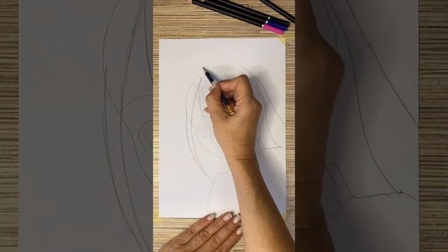 #аниме#какнарисоватьаниме Как нарисовать аниме (по схеме) 3 урок. смотреть онлайн
