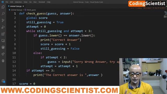 Lesson 8 Funny Python Animal Quiz смотреть онлайн