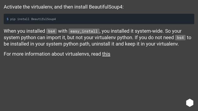 ImportError: No Module Named bs4 (BeautifulSoup) смотреть онлайн